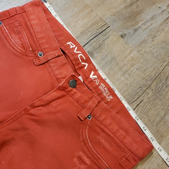RVCA Distressed red skinny jeans - Picture 2 of 8
